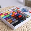 Hot Sale Sewing Thread Set 64 Colors DIY Knitting Rope Woven Handicraft Thread Sewing Tool Kit Needle Box Color Random