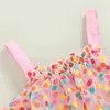 1223 Lioraitiin 04years Baby Kids Girls Slip Sukienka Dress Bez rękawów Drukuj Summer Aline Fashion Clothing 240326