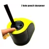 Sharpensers Pencil Sharpeners Battery Drived eller USB Powered Pencil Sharpener med container dubbla hål för 612mm EM88