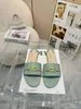 Fashion Women Summer Sandals Slifor Stampato CROC Slide Slide vintage Sliders Italia Classic in pelle Filla in metallo in metallo dedicata Designer Banchet Slipper Box Box Eu 35-42