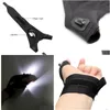 Gadget LED 2pcspair Glove Glove Glove Lampe de poche Mtiuse 1 pièce pour la randonnée à la caméra Réparation de mini-lumière portable Light1912688 DR DH41W