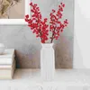 装飾的な花6 PCSブーケクリスマスベリーの木の飾り偽のベリー装飾ホリーピックフォームシミュレーションブランチ人工