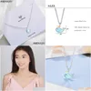 Pendant Necklaces Anenjery Sier Color Blue Whale Necklace For Best Friends Animal Gifts Wholesale S-N291 L230620 Drop Delivery Jewelry Dhvst