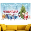 Party -Dekoration Frohe Weihnachtsjahr Banner in Po |6,06 3,6 Fuß wiederverwendbares Zeichen Snowman Deer Yard