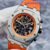 AP Calendar Wristwatch Royal Oak Offshore Series 26170st Orange Volcano Face Chronomter Automatic Mechanical Mens Watch