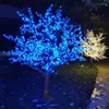 Dekorative Blumen Weihnachtsdekorationen natürlicher Baumstamm LED Künstliche Kirschblüte Licht 2,5 m Höhe 110/220 V Regenfisch im Freien im Freien