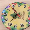 Wall Clocks Christmas Clock Xmas Party Decorative Round For Bedroom Living Room Without Battery