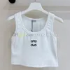 Yoga Cropped Top Women Luxury Tanks Top Designer Embroidered Sport Vest Summer Quick Drying Vests