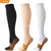 Calzini da uomo a 3 coppie di compressione di rame da donna uomo antidicale sollievo dal dolore graduato calze unisex ginocchiere alte 15-20 mmhg