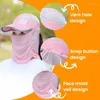 Berets Outdoor Folding Veil Sun Hat Summer SunscreenQuick Drying Sports Baseball Cap Detachable Breathable Face Mask