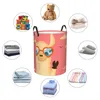 Sac à linge Panier Happy Llama Animal Cilot pliant des vêtements sales toys rangement seau maison