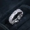 2 stcs Wedding Rings Huitan Luxe trouwringbelofte voor vrouwen unieke driehoek kubieke zirkonia ontwerp topkwaliteit nieuwe trendy sieraden dropship