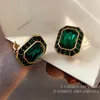 Brincos de garanhão moda jóias vintage temperamento cor verde vidro para mulheres feminino presente de casamento gota
