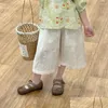 Byxor 2024 Style Girls Boys Pants Cotton Spring Fashion Kids Long 2-8t Drop Delivery Baby Moderskapskläder Otejn