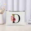 Bolsas de almacenamiento letras modernas bolsa cosmética boda de lujo regalos de dama de honor de mano maquillaje de lona ecológica para damas bolso de lavado de baño