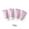 Bouteilles de rangement 50 g de bouteille compliquable rechargeable perle rose plastique cosmétique conteneur 50 ml de maquillage crème lotion de corps givre tube doux vide