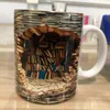 Mokken vaatwasser veilige koffiemok professioneel gedrukt unieke 3D -boekenplank keramische waterbeker met handvat cadeau voor boek