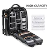 Sac à dos pour hommes, appareil photo SLR professionnel de voyage avec support de trépied détachable dans un ordinateur portable étanche de 40l de 16 pouces