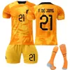 Jersey Jersey Home Nederlands oranje no van Dijk Memphis de Jong Football Kit World Cup kits