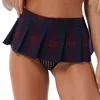 Vestidos sexy urbanos Mujeres Sexy Micro Miniskirt Harajuku Plaid Estilo escocés elástico Mid -Wistwear Clubwear Japones School skirts plisados Cirazos 240403