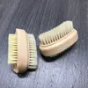 Factory spot Beech double-sided waist-shaped nail brush bristle cleaning brush degradable nail brush wood brush