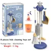 Cuisines jouent de la nourriture 8pcs outils de nettoyage de maison pour enfants kit de simulation