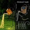 Solar Lanterns Watering Can Retro Metal 36led Kettle String Light Hollowed-Out Design Waterproof Solar Firefly Outdoor Solar LED