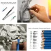 Pencils 26/48 Pack Sketch Pencils Set Drawing Sketch Kit Canvas Bag Sketching Charcoal Art Supplies Charcoals Kneaded Eraser Pencil Case