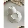 Mugs French Light Luxury Rose Flower Relief Ceramics Small Capacity 2024 Soild Coffee Tea Cup Dish Kitchen Drinkware Drop Delivery Hom Otf3J