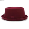 Wide Brim Hats Bucket Size 3 Mens Wool Pig Pie Hat Vintage Fedora Trilby Sunhat Classic Jazz Party Outdoor Travel Street Style yq240403