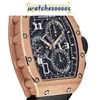 Watches Luxury Mechanical Swiss Movement Ceramic Dial Rubber strap Sports Lifestyle Indoor Time Code Gold Rm72-01 qq BN