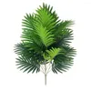 Decorative Flowers 75cm 21 Forks Artificial Plants Fake Palm Tree Large Plastic Coconut Faux Green Sago Cycas Leafs For Home Garden Room