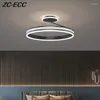 Luci a soffitto LED rotonde per soggiorno camera da letto Dimmabile lampadario cucina studiati di lampada nera/oro