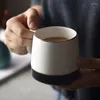 Muggar Creative Kort Matte Milk Ceramic Mug Stylish High Quality Coffee Cup Gift