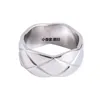 Ring Heren Goudringen voor vrouwen klassieke veelzijdige brede en smalle diamantkruispatroonring titanium staal 18K vergulde licht luxe sieraden 6 mm 9 mm