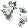 Decorative Flowers Artificial Wedding Arch Flower Kit Boho Eucalyptus Garland Curtains Decoration Welcome Sign