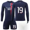 Jersey Jersey Home Paris Paris Long Sheeved voetbalgrootte Mbappe li Gangren Dembele Ramos Jersey Nieuw