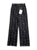 South Oil High -end dames slijtage 24 nieuwe kleine geur volledige print plak diamant trendy smal rechte buis denim broek voor vrouwen