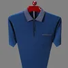 Summer Fashion Classic Business Casual Men Clothing Overiased Wygodne trend kontrastowy Kolor Pocked Polo Shirt 240318