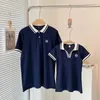 Parentchild Wear Childrens Clothing Blue Plolo Korte mouw jurk babykleding kind mama mama meisjes jongens familie match katoen 240323