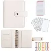 Notebooks A7 Budget Binder Cash Envelopes for Money Saving Organizer with 6 Zipper Pockets Budget Sheets Selfadhesive Labels