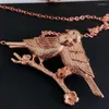 Broches pour Couple, couronne d'oiseaux, chaîne en métal, broche féminine japonaise, accessoires