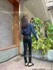 Designer South Oil High End Women's Winter Ch New Velvet Jeans Women's Elastic High midje Slim Feet Pants Abho