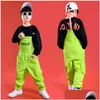 Dancewear Hip Hop Jazz Dance Costumes Kids Long Manches à manches longues Top Dungare Boys Filles Hiphop Clothe