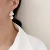 Hot Barock Pearl Earrings S925 Silver Needle Fashion Women Brand Earrings European och American Vintage High End Dangle örhängen smycken Valentins dag gåva SPC