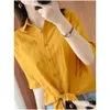 Womens Plus Size T-Shirt Elegant Blouses Casual Autumn Fi Lg Sleeve Winter Top Shirt Cott Linen Streetwear X2Cr Drop Delivery Apparel Dhmq8