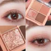 INS Super Fire Fire Internet Celebridade Mini Mini Placa de Four-Color Placa de Lantejouros de 4 cores Glitter Glitter Curlescent Matte Four-Palace Eyeshadow