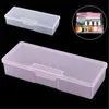 1 st nagelprickande ritning Pennor Buffert Slipningsfiler Organisator Caser Container Plasten Transparent Nail Manicure Tools Storage Box
