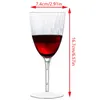 Disposable Cups Straws 8PCS 240ml Plastic Wine Champagne Glasses Flutes Wedding Shower Toasting Party Clear Drinkware Cocktail
