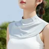 Bufandas Protección Cubierta del cuello para las mujeres Seda Verano Babero Protector solar Mantón Bufanda de estilo coreano